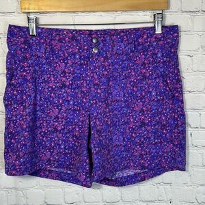 Columbia Women’s Arrowhead Trail Hiking Active Printed Shorts 12 Purple Pink